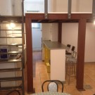 Coin cuisine, escalier mezzanine, SdB