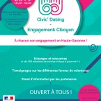 CIVIC’DATING du Mardi 15 Octobre à 14h30 à la Maison de quartier de la Vache