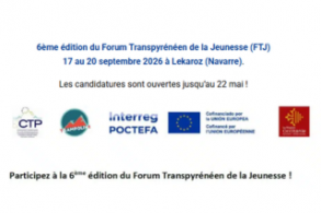 Appel à candidatures-6ème édition du Forum Transpyrénéen de la Jeunesse