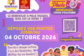 Première édition du concours-photo « Bénévoles, Cœur d’Occitanie » sur le thème de « Bénévole.s en action » !